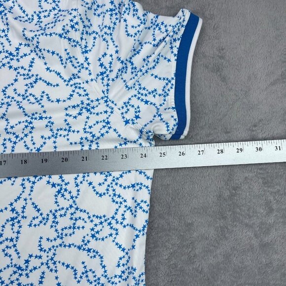 G FORE Golf Polo Shirt Men's Size XL Jersey Star Dust Banded Sleeve Tech Jersey - Picture 9 of 11